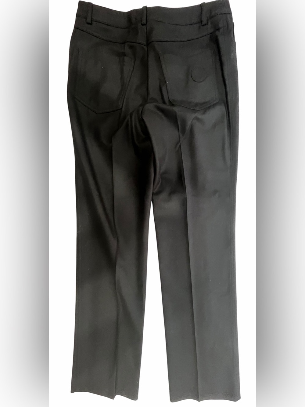 Akris Punto Black 100% Wool Natural Stretch Straight Leg Pants Size 4 - Picture 2 of 10